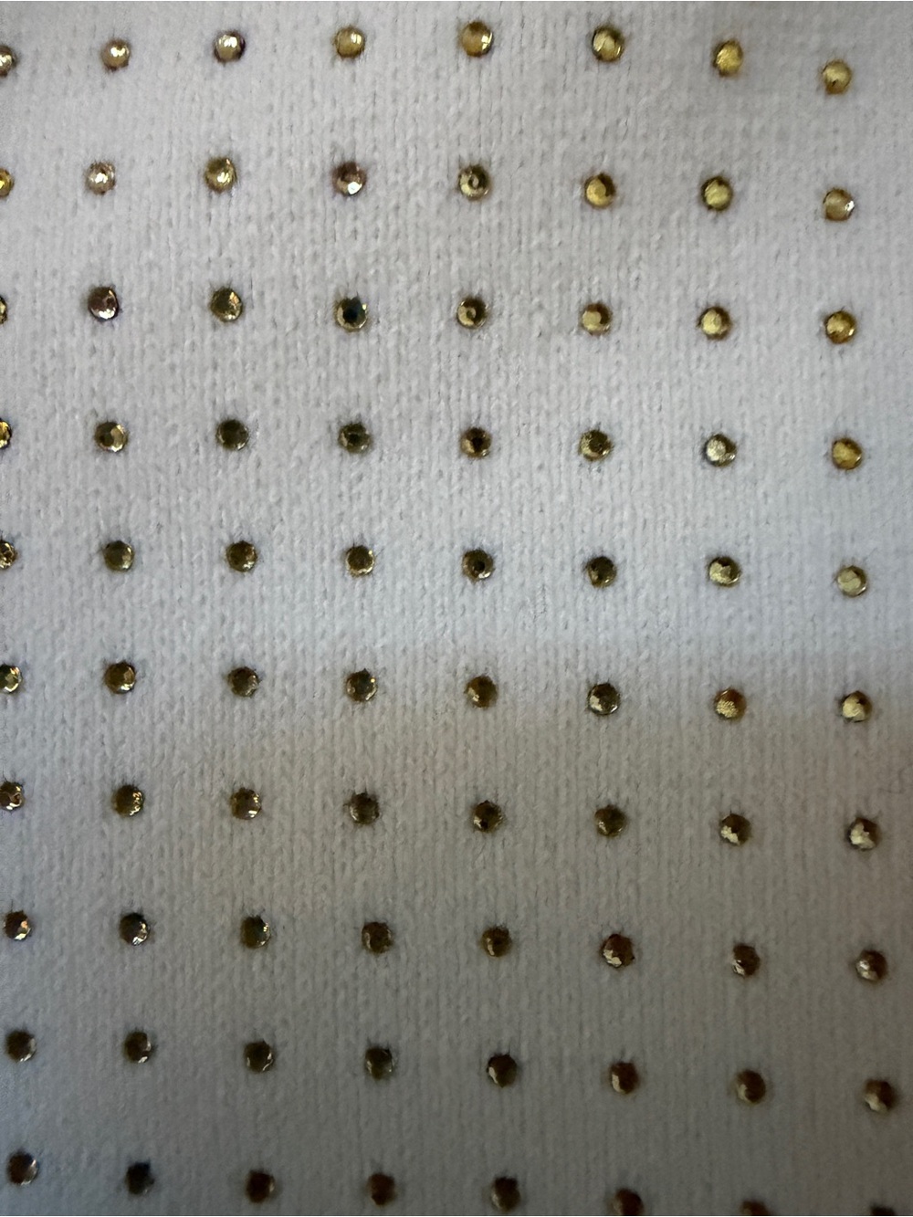Michael Kors White Mini Dress with Gold Stud Embellishments